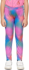 Repose Ams Kids Multicolor Printed Leggings In Blur