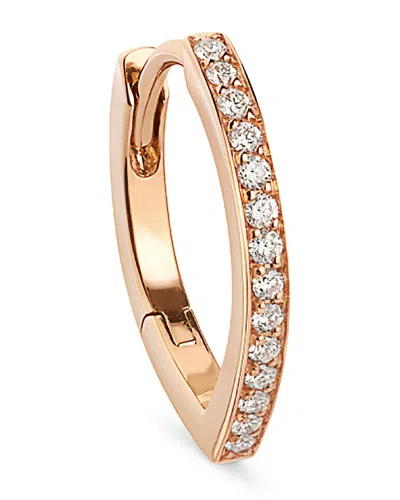 Repossi 18k Gold Antifer Diamond V Shape Single Hoop Earring