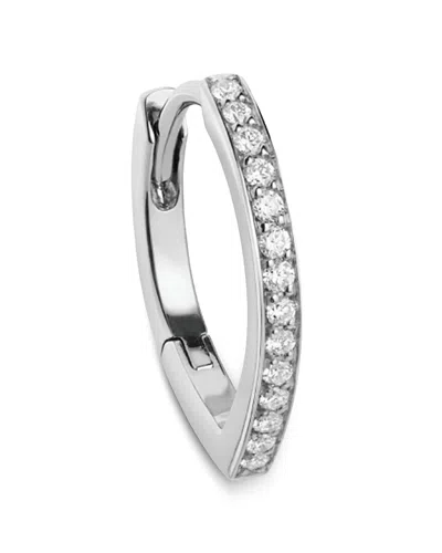 Repossi 18k Gold Antifer Diamond V Shape Single Hoop Earring In Metallic