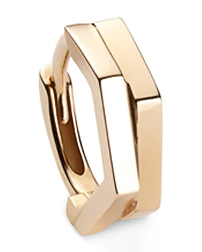 Repossi 18k Gold Antifer Double Row Single Geometric Huggie Hoop Earring