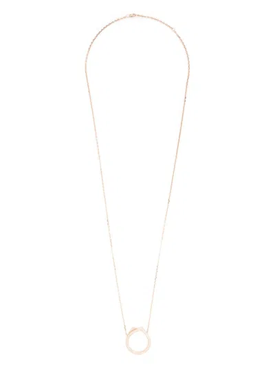 Repossi 18k Rose Gold Antifer Diamond Necklace In Pink