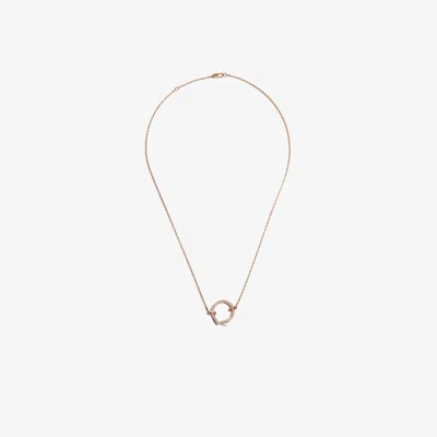 Repossi 18k Rose Gold Antifer Diamond Necklace In Silver