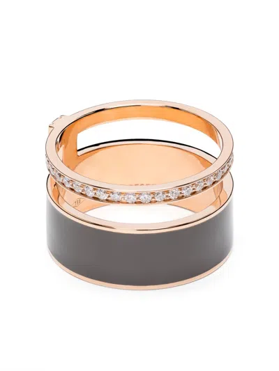 Repossi 18k Rose Gold Berbere Chromatic Diamond Ring In Pink