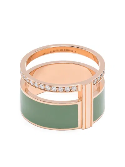 Repossi 18k Rose Gold Berbere Chromatic Diamond Ring In Pink