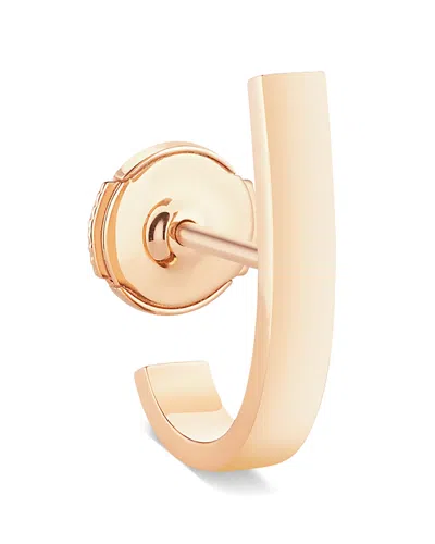 Repossi 18k Rose Gold Berbere Polished Single J Hoop Earring