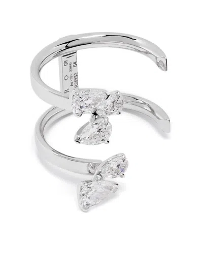 Repossi Women's Serti Sur Vide 18k White Gold & 0.56 Tcw Diamond Ring In Silver