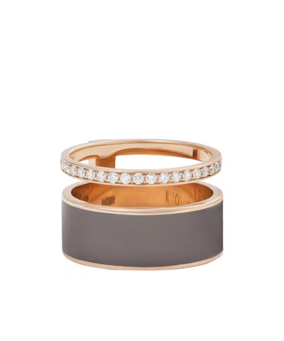 Repossi Berbere 18-karat Rose Gold, Lacquer And Diamond Ring