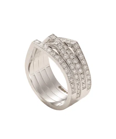 Repossi Antifer 18-karat White Gold Diamond Ring In Metallic