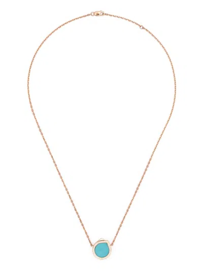 Repossi 18k Rose Gold Antifer Diamond Pendant Necklace In Brown