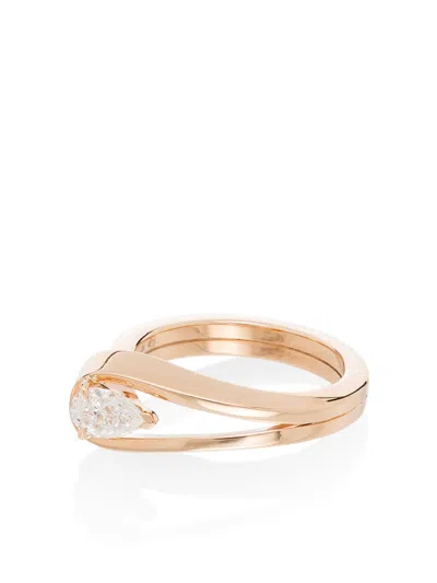 Repossi 18kt Rose Gold Serti Inversé Diamond Ring In Pink