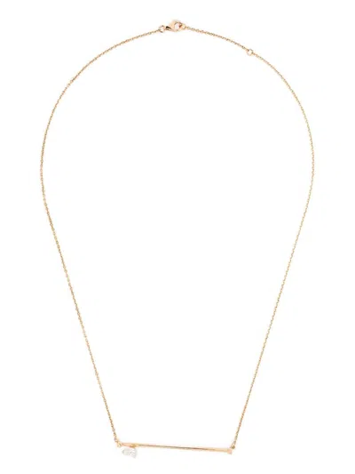 Repossi 18kt Rose Gold Serti Sur Vide Chain-link Pendant Necklace In Pink