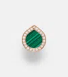 Repossi 18kt Rose Gold Single Earring With Malachite And Diamonds In Gold