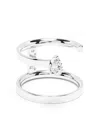 REPOSSI 18KT WHITE GOLD SERTI SUR VIDE DIAMOND RING