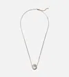 Repossi Antifer 18kt Rose Gold Necklace With Mother Of Pearl And Diamonds In Gold