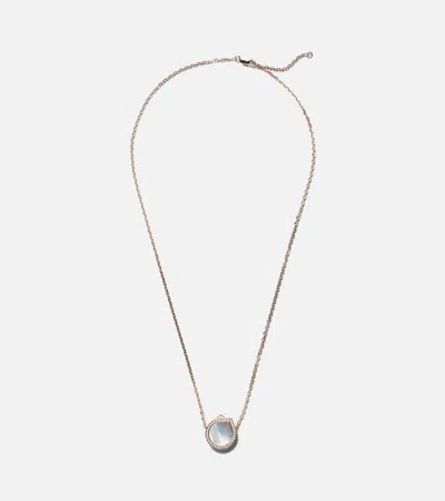 Repossi Antifer 18kt Rose Gold Necklace With Mother Of Pearl And Diamonds