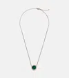 Repossi Antifer 18kt Rose Gold Pendant Necklace With Malachite And Diamonds In Pink