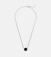 Repossi Antifer 18kt Rose Gold Pendant Necklace With Onyx And Diamonds In Multicoloured