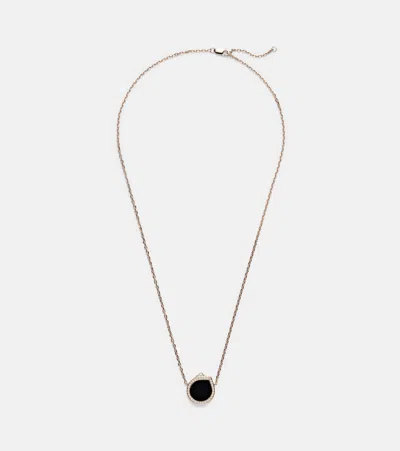 Repossi Antifer 18kt Rose Gold Pendant Necklace With Onyx And Diamonds