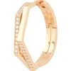 Repossi Antifer 2-row Diamond Pavé Huggie Hoop Earring In Gold