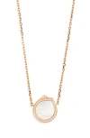 Repossi Antifer Diamond Pavé & Mother Of Pearl Pendant Necklace In Gold