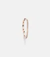 Repossi Antifer Heart Large 18kt Rose Gold Single Hoop Earring With Diamonds In Gold
