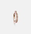 Repossi Antifer Heart Small 18kt Gold Single Hoop Earring With Diamonds In Pink
