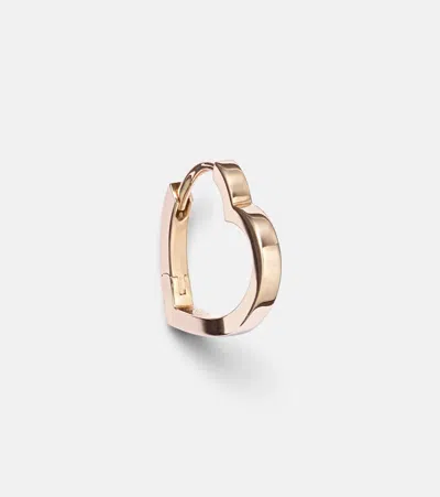 Repossi Antifer Heart Small 18kt Rose Gold Single Earring In Pink Gold