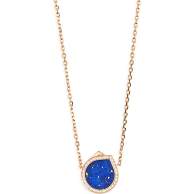 Repossi Antifer Lapis Lazuli & Diamond Pendant Necklace In Gold