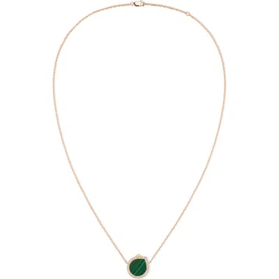 Repossi Antifer Malachite & Diamond Pendant Necklace In Black