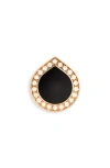 Repossi Antifer 18kt Rose Gold Single Earring With Onyx And Diamonds In Gold