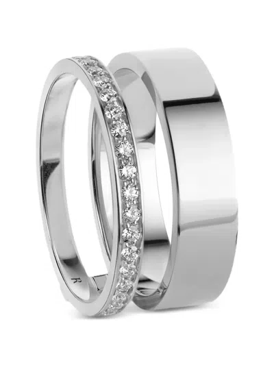 Repossi Doppelter Berbere Ring Mit Diamanten In Silver