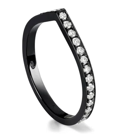 Repossi Black Gold And Diamond Antifer Ring