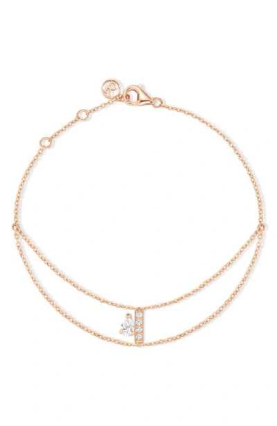 Repossi Diamond Letters Bracelet In Gold