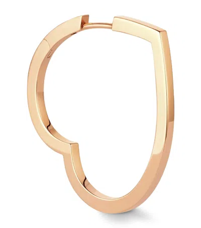 Repossi Large Rose Gold Heart Antifer Hoop Earrings