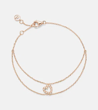 Repossi Letters 18kt Rose Gold Bracelet With Diamonds