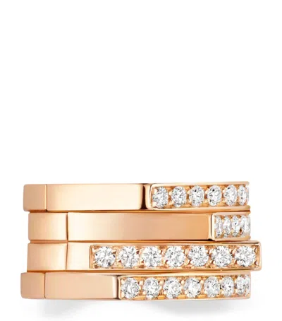 Repossi Rose Gold And Diamond Antifer 4-row Ear Cuff