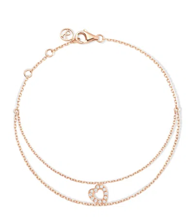 Repossi Rose Gold And Diamond Antifer Chain Bracelet