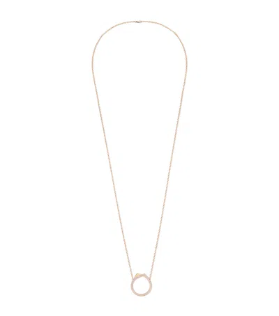 Repossi Rose Gold And Diamond Antifer Pendant Necklace
