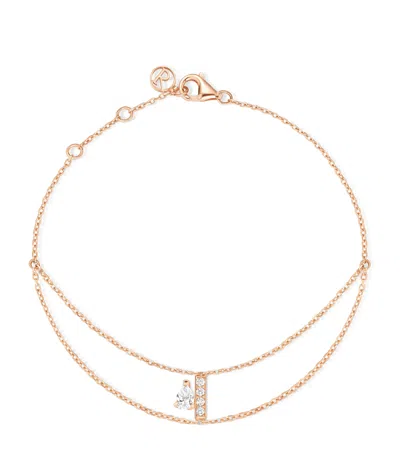 Repossi Rose Gold And Diamond Serti Sur Vide Chain Bracelet