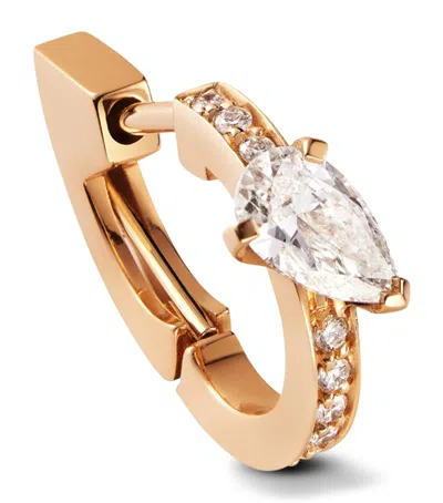 Repossi Rose Gold And Diamond Serti Sur Vide Single Earring