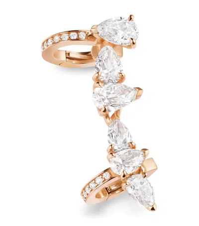 Repossi Rose Gold And Diamond Serti Sur Vide Single Earring