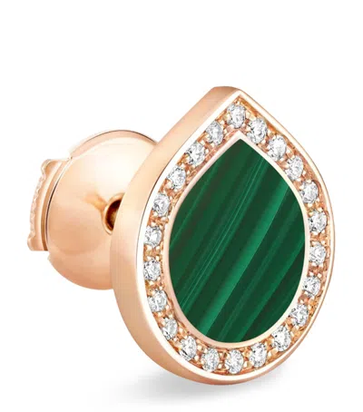 Repossi Rose Gold And Malachite Antifer Single Earring