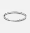 Repossi Serti Sur Vide 18kt White Gold Bangle With Diamonds In Silver