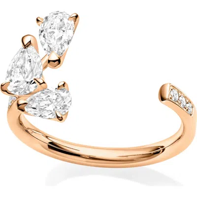 Repossi Serti Sur Vide Diamond Ring In Rose Gold
