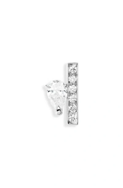 Repossi Serti Sur Vide Diamond Single Earring In White