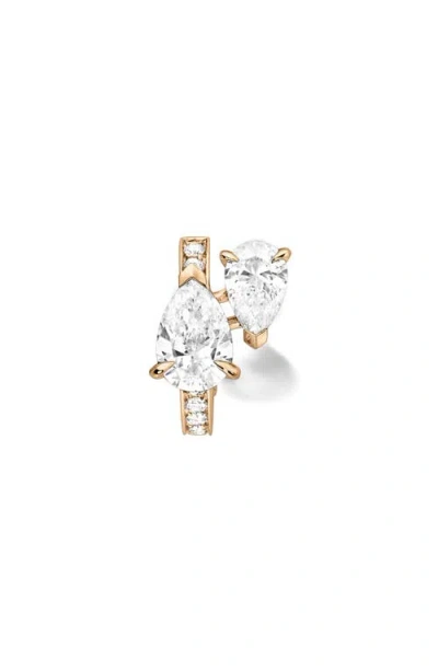 Repossi Serti Sur Vide Diamond Single Earring In Rose Gold