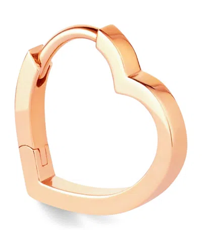 Repossi Small Rose Gold Heart Antifer Hoop Earrings
