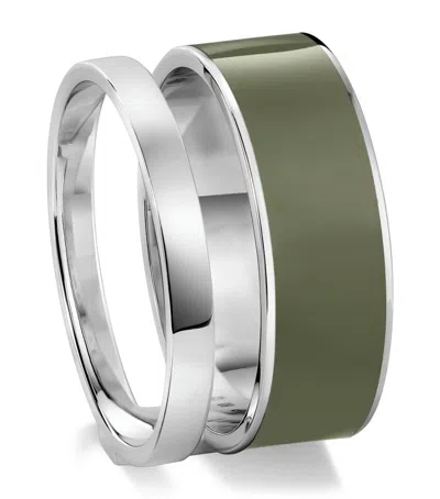 Repossi White Gold 2-band Berbere Ring In Silver
