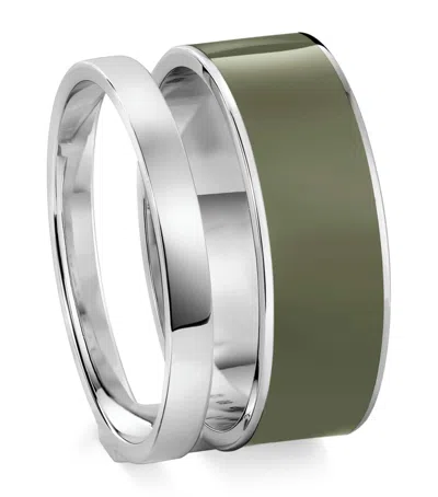 Repossi White Gold 2-band Berbere Ring In Silver