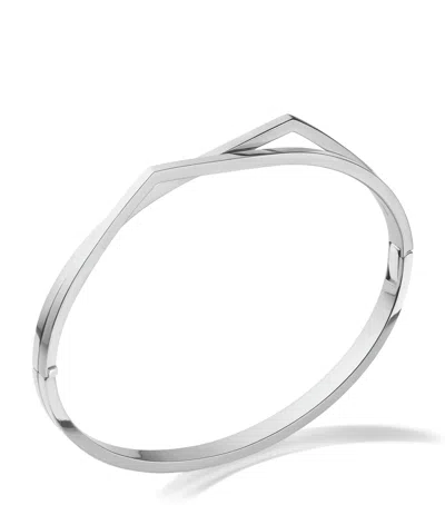 Repossi White Gold Antifer Bangle In Silver